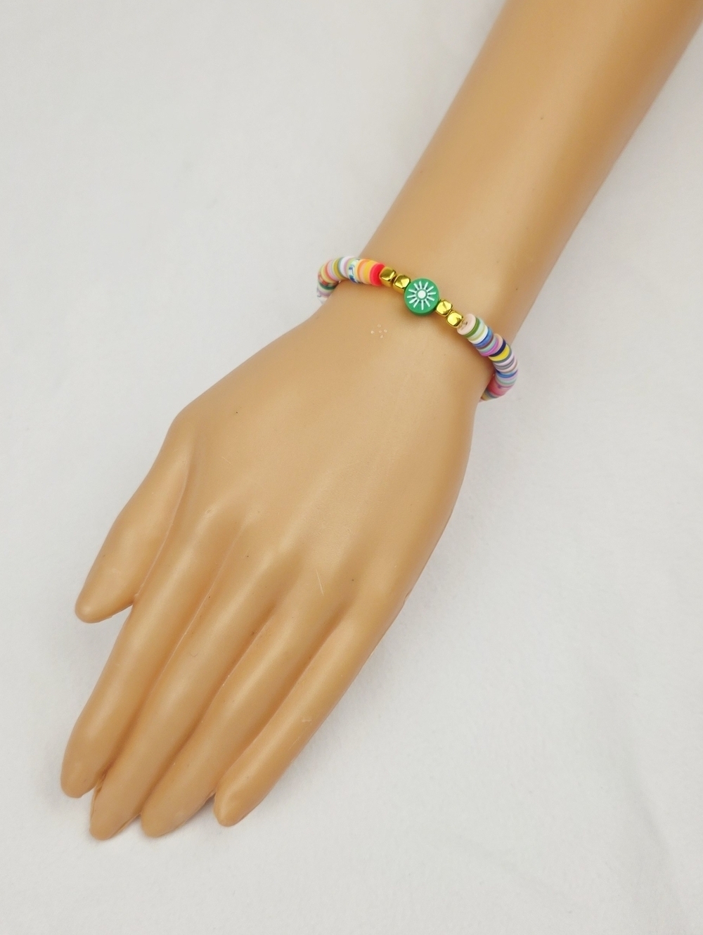 Handmade Clay Bead Multi Color Fruit Bracelet